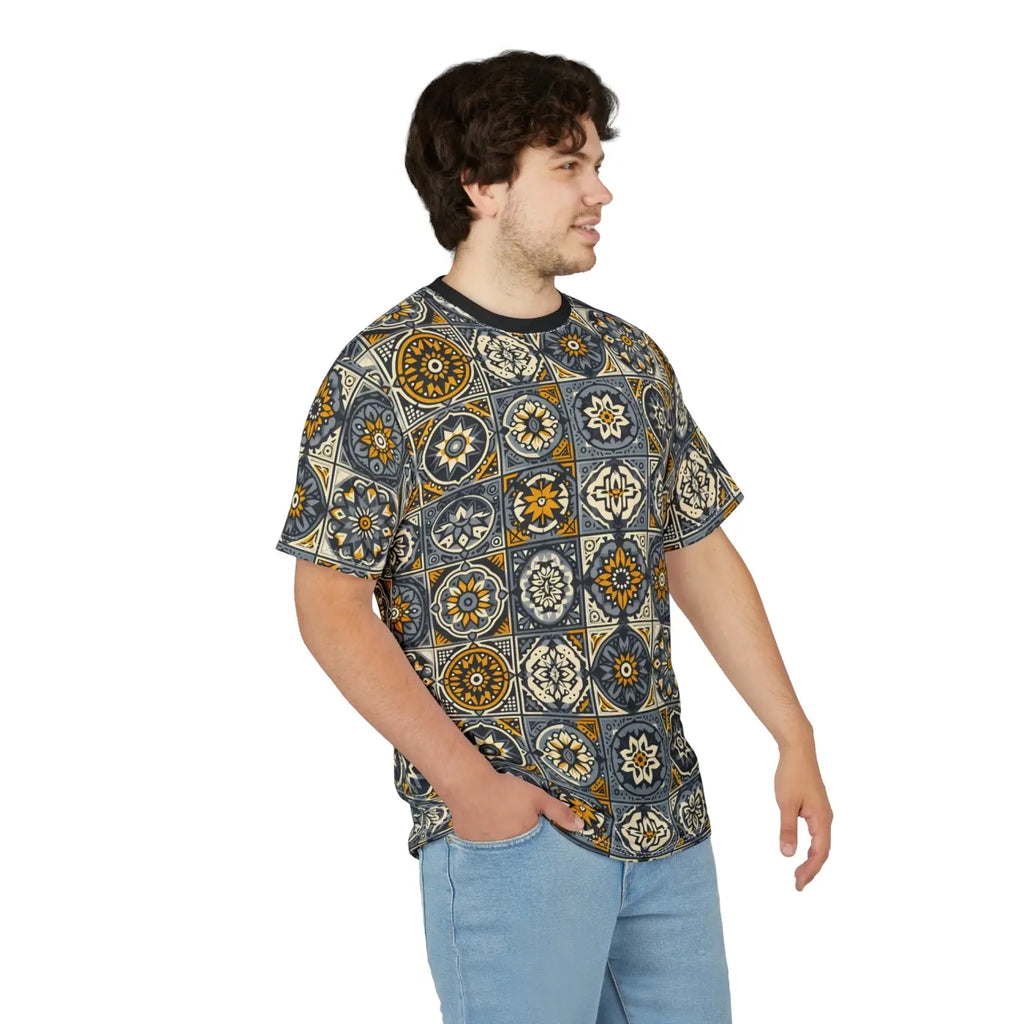 Vibrant Mosaic Patterned Unisex Tee - Casual Everyday Wear - DipaliZ
