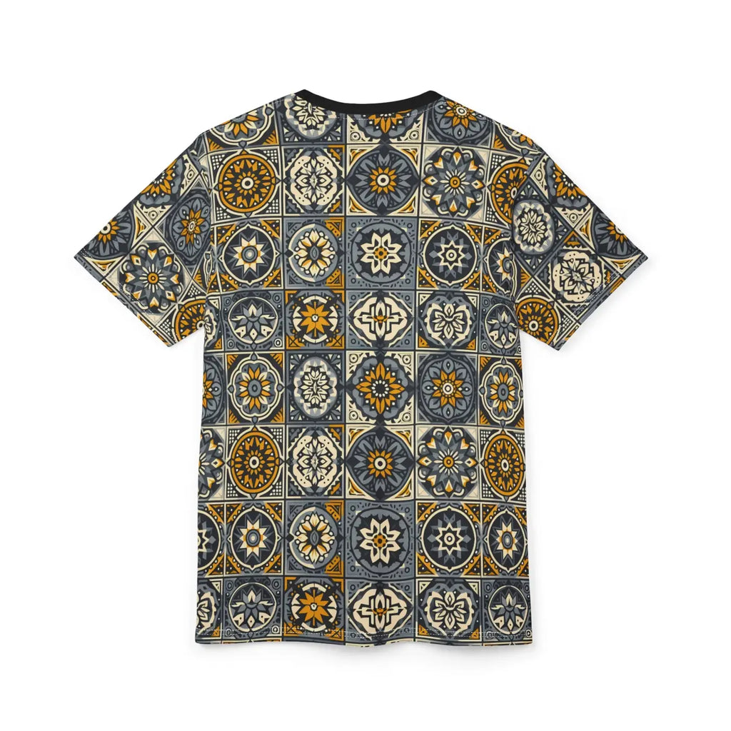 Vibrant Mosaic Patterned Unisex Tee - Casual Everyday Wear - DipaliZ