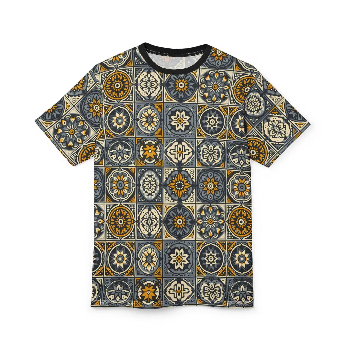 Vibrant Mosaic Patterned Unisex Tee - Casual Everyday Wear - DipaliZ