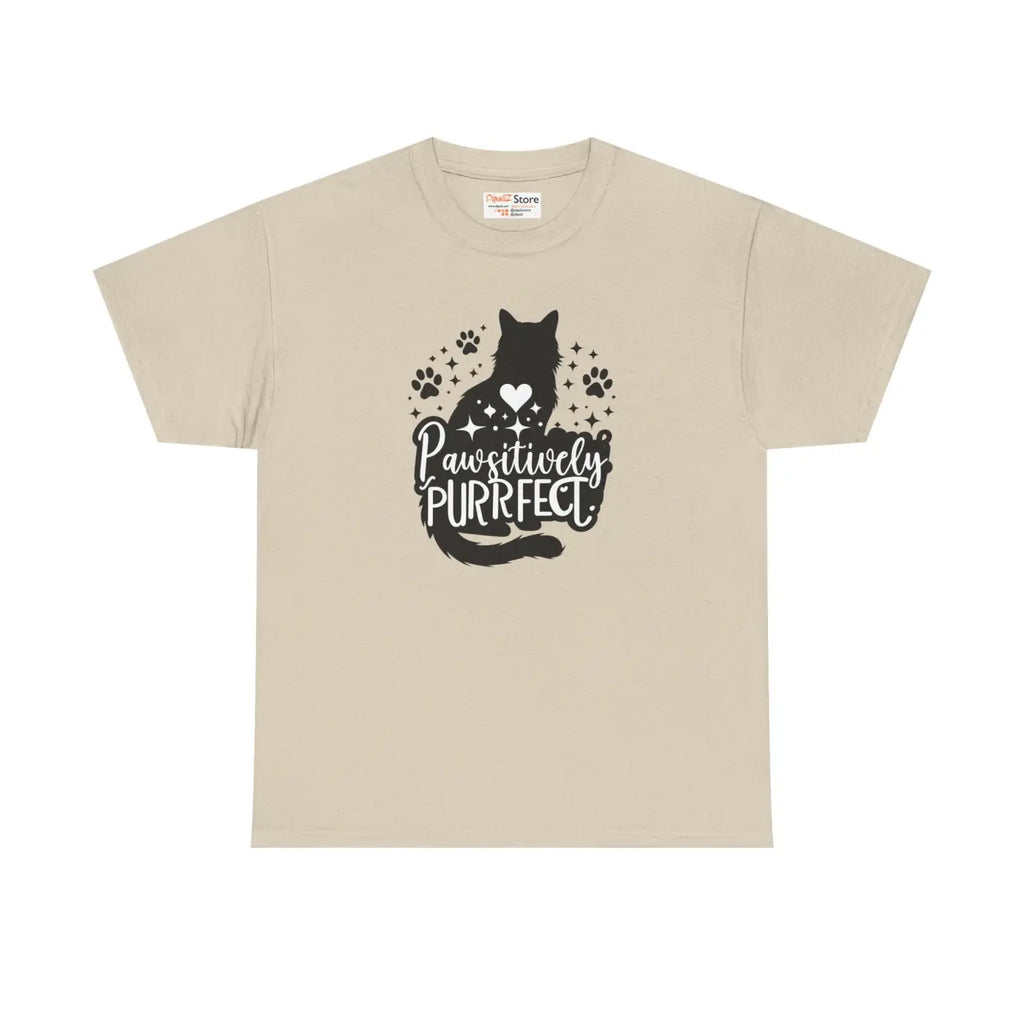 Purrfect Cat Lovers Heavy Cotton Tee - Unisex Comfort - DipaliZ