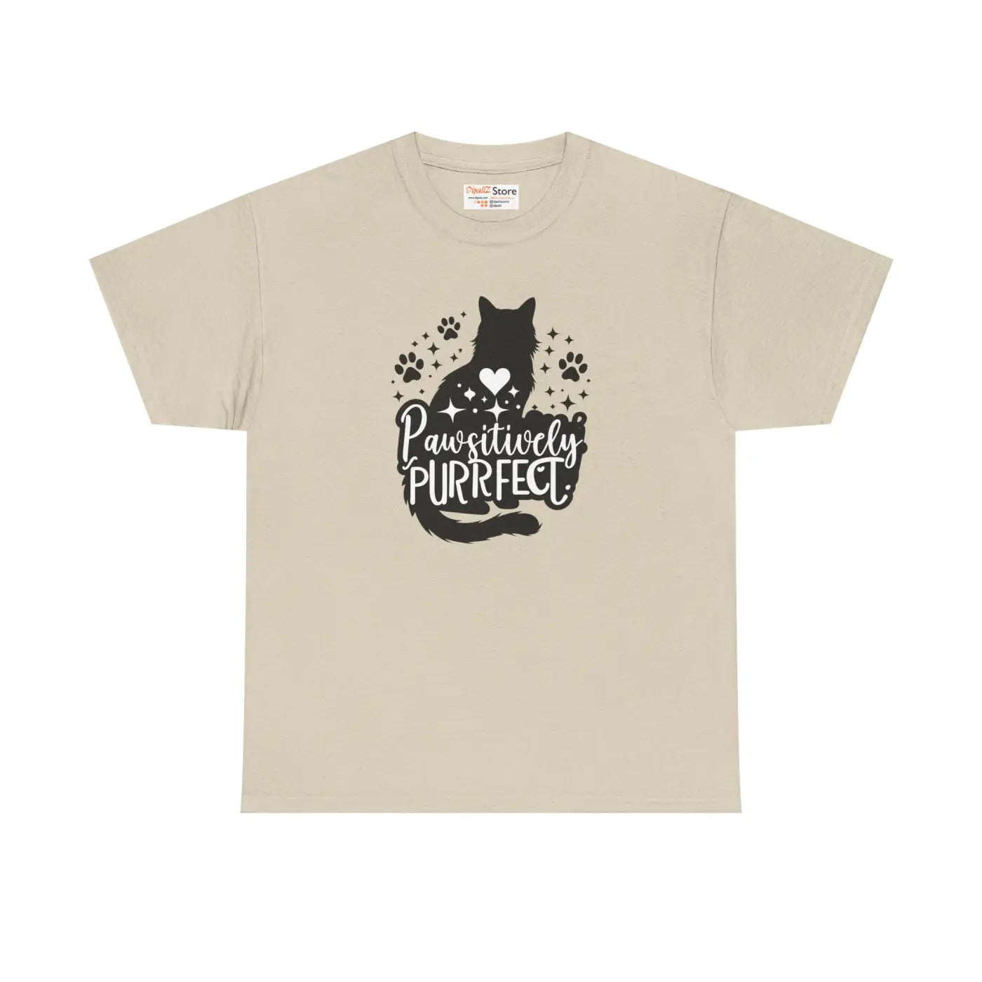 Purrfect Cat Lovers Heavy Cotton Tee - Unisex Comfort - DipaliZ