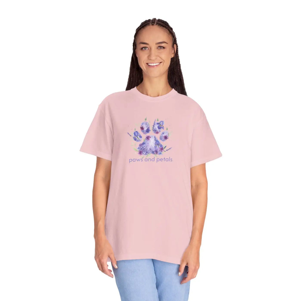 Watercolor Paw Print Tee - Dreamy Pet Lover Design - DipaliZ