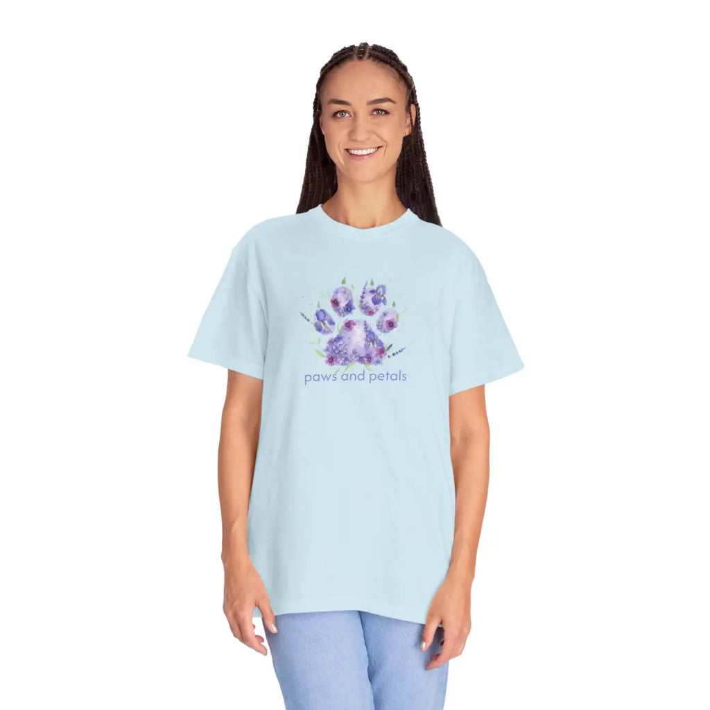 Watercolor Paw Print Tee - Dreamy Pet Lover Design - DipaliZ