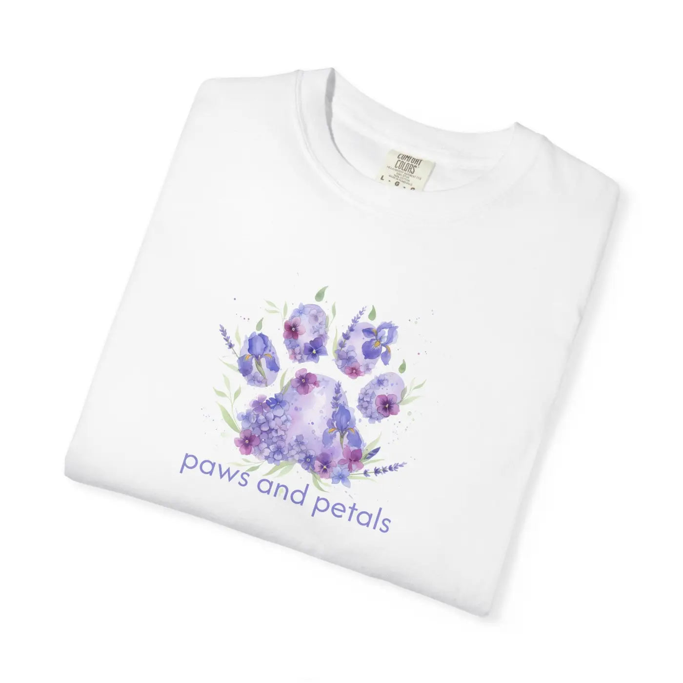 Watercolor Paw Print Tee - Dreamy Pet Lover Design - DipaliZ