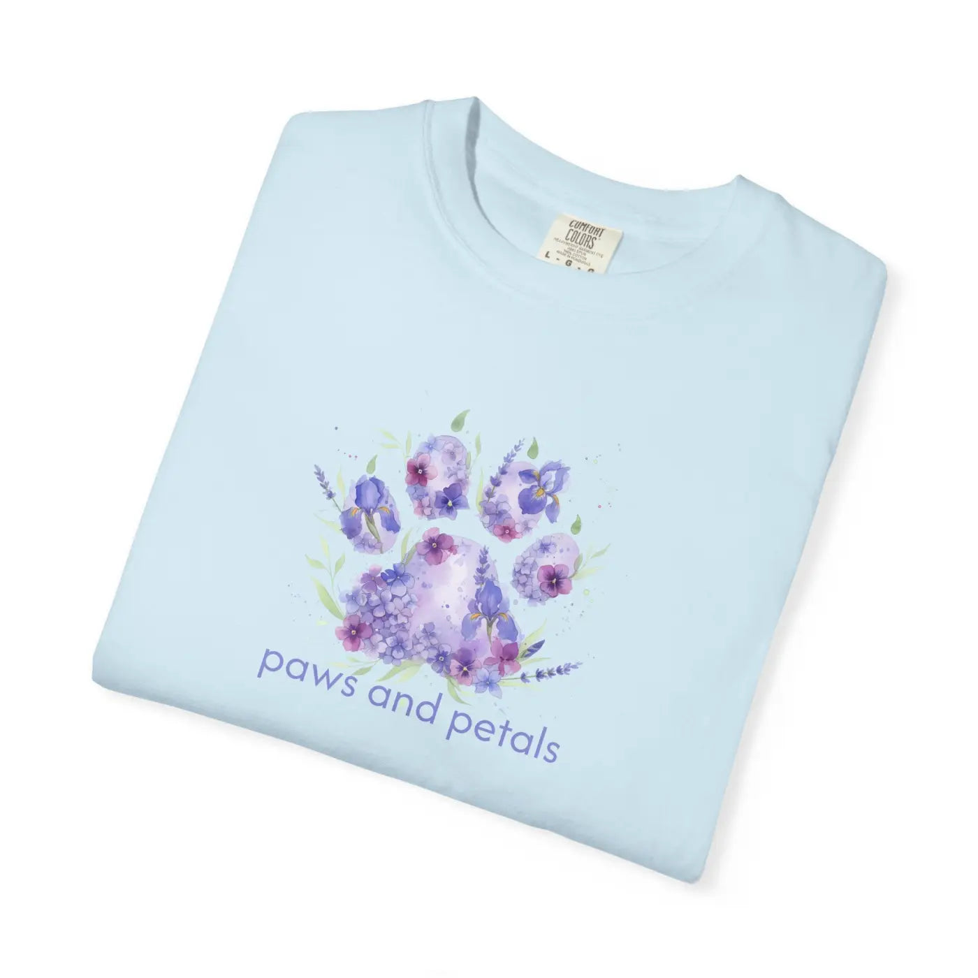 Watercolor Paw Print Tee - Dreamy Pet Lover Design - DipaliZ