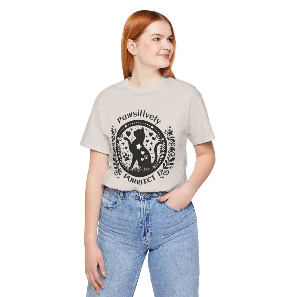 Pawsitively Purrfect Cat Lover Tee - Unisex Jersey - DipaliZ
