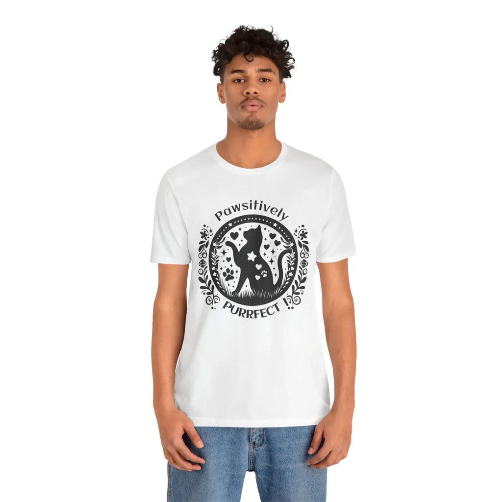 Pawsitively Purrfect Cat Lover Tee - Unisex Jersey - DipaliZ