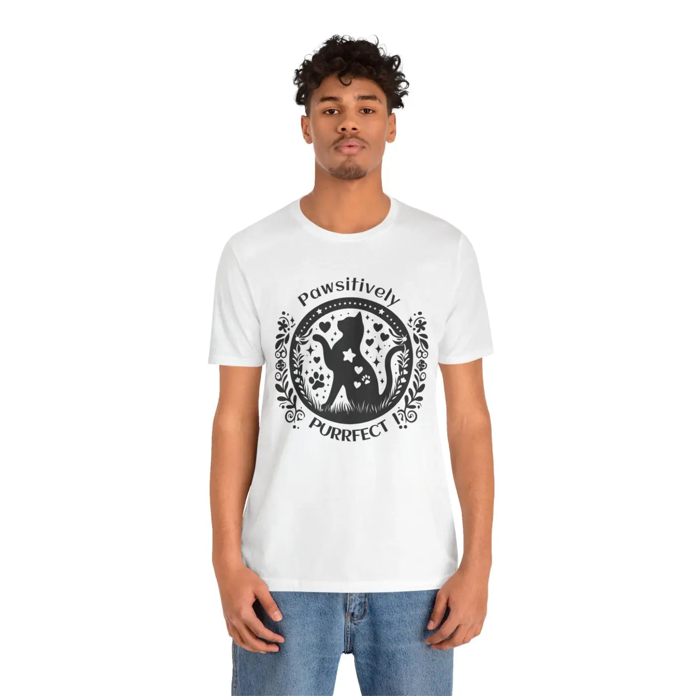 Pawsitively Purrfect Cat Lover Tee - Unisex Jersey - DipaliZ