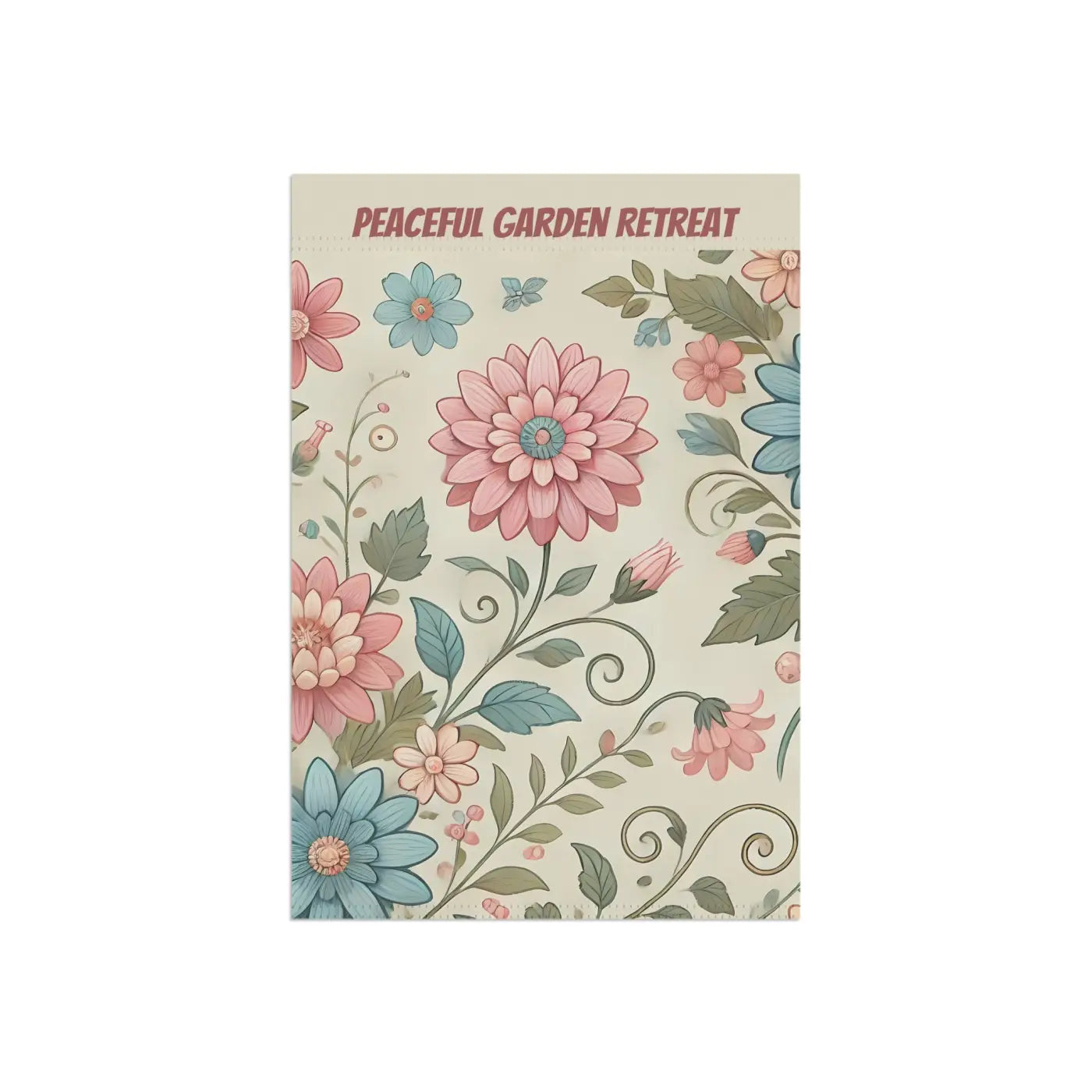 Peaceful Garden Retreat Banner - Spring Flowers Poly Poplin - DipaliZ