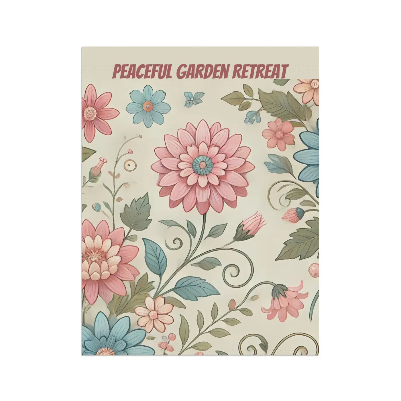 Peaceful Garden Retreat Banner - Spring Flowers Poly Poplin - DipaliZ