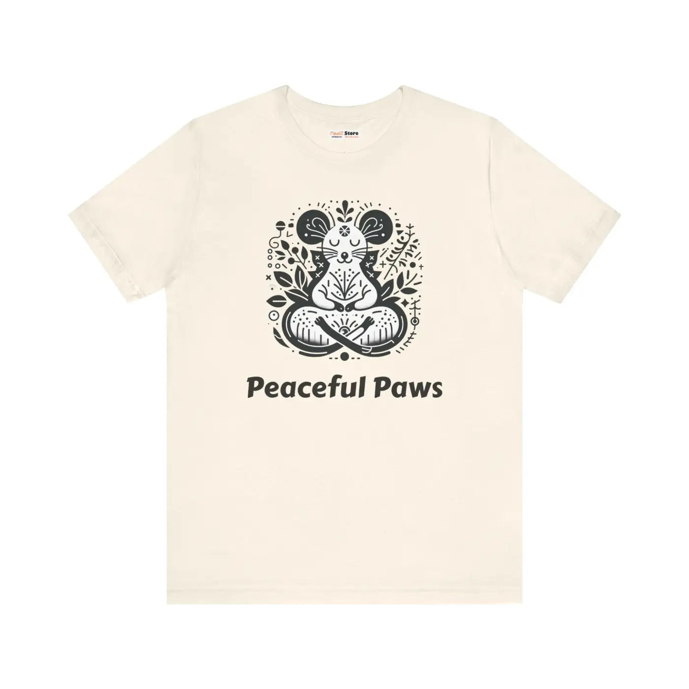 Meditating Mouse Tee - Calm Unisex Style - DipaliZ