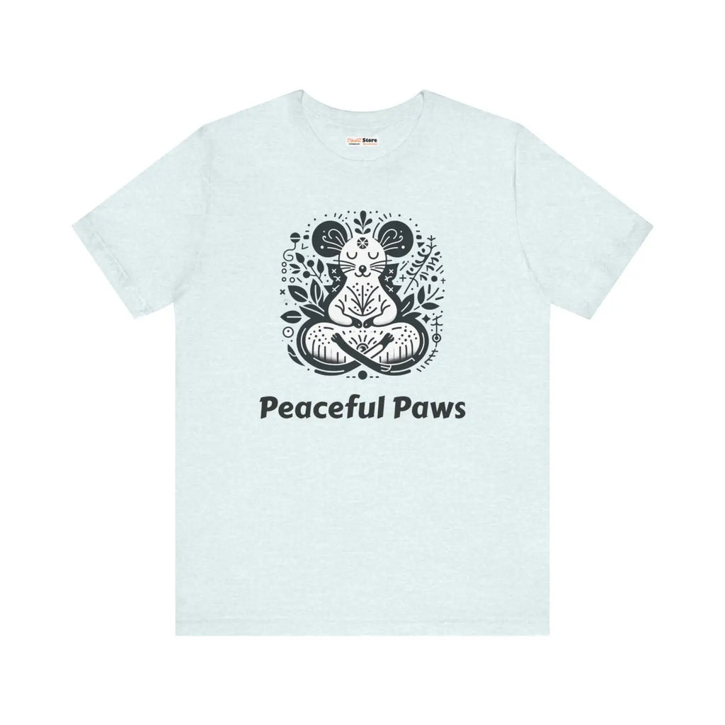Meditating Mouse Tee - Calm Unisex Style - DipaliZ