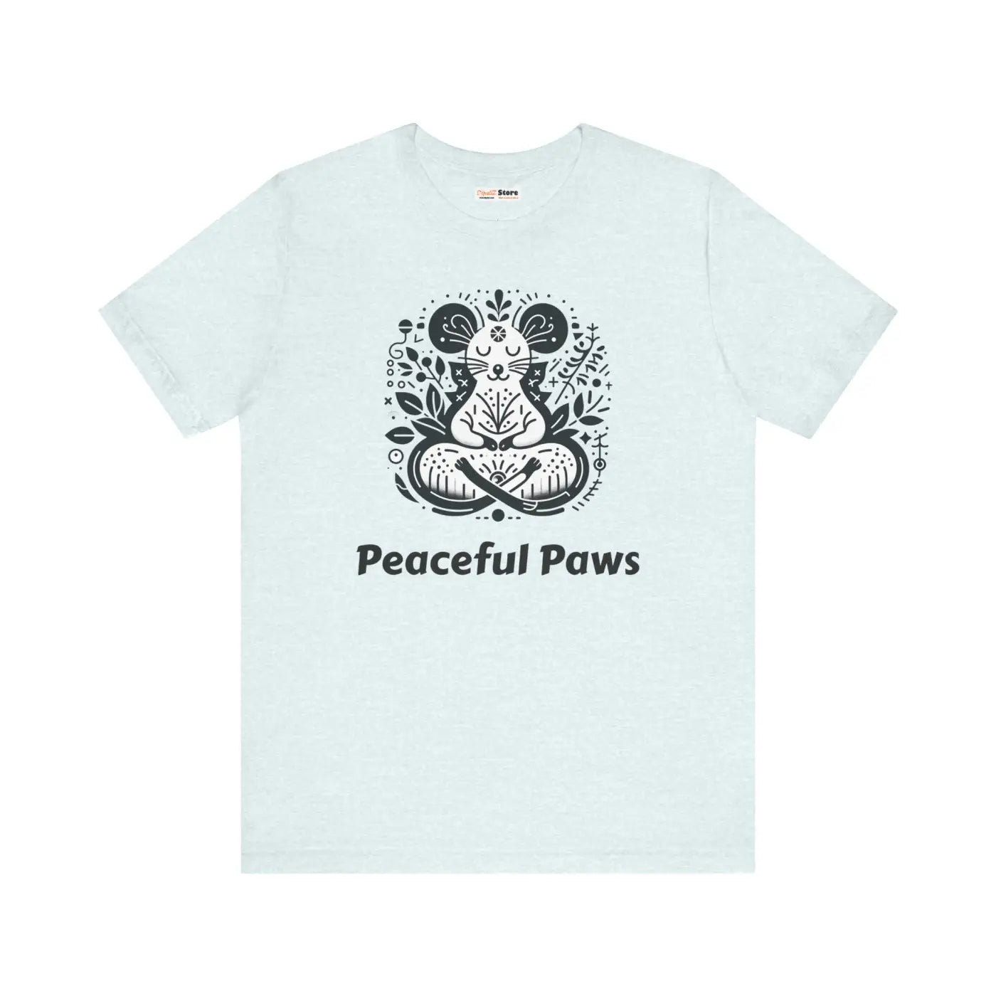 Meditating Mouse Tee - Calm Unisex Style - DipaliZ