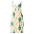 Peacock Feather Midi Dress - Built-In Bra Comfort - DipaliZ