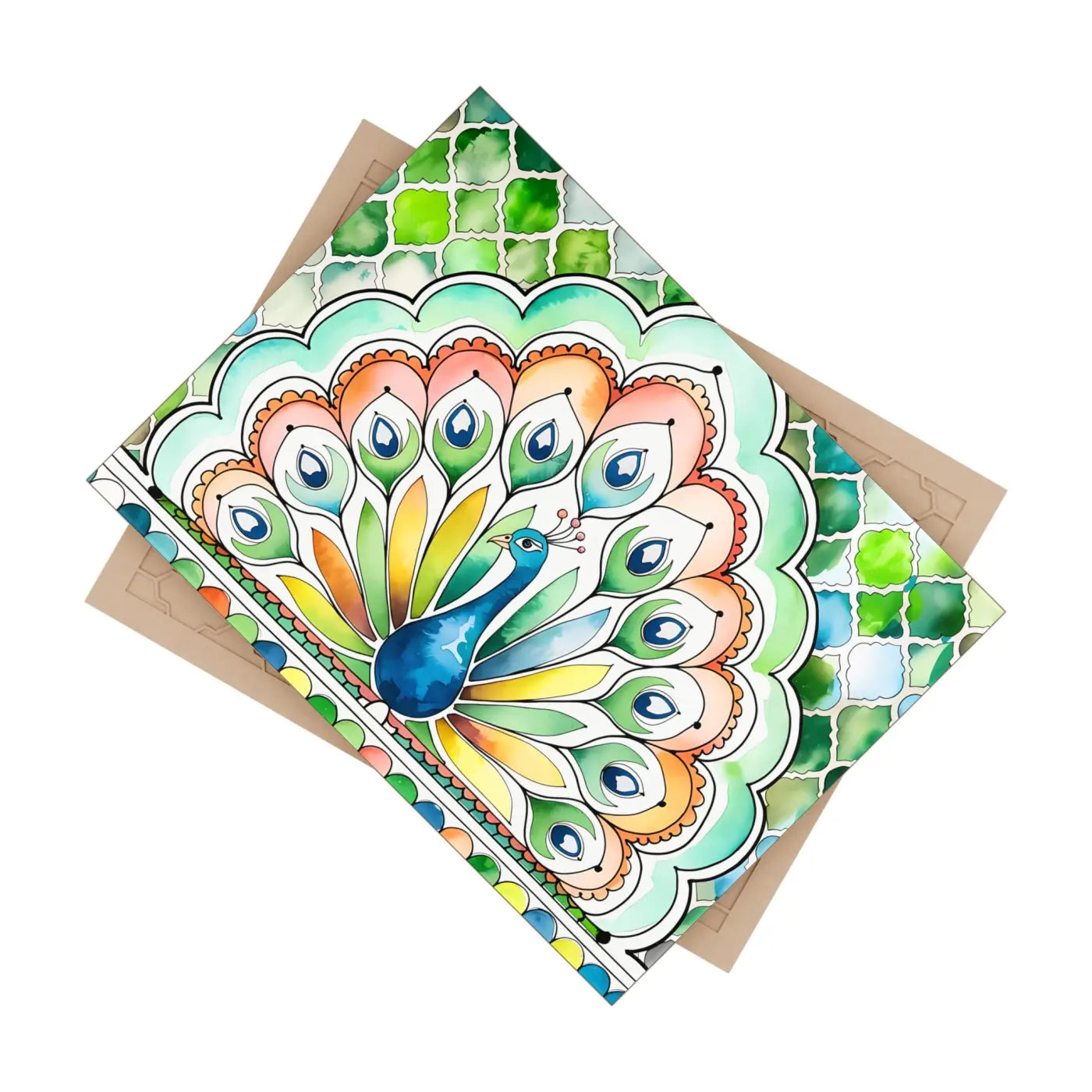 Vibrant Peacock Ceramic Photo Tile - Wall Decor - DipaliZ