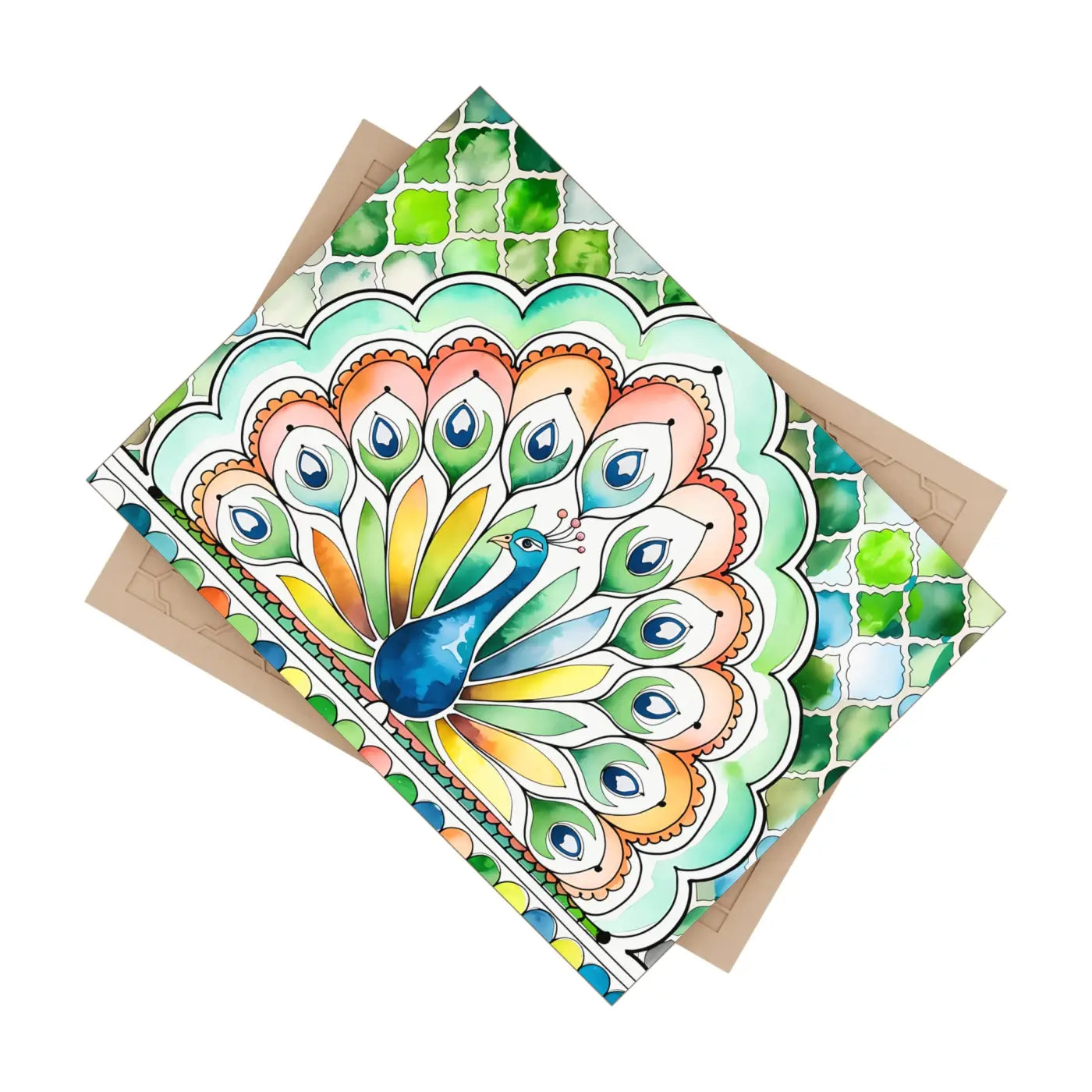 Vibrant Peacock Ceramic Photo Tile - Wall Decor - DipaliZ