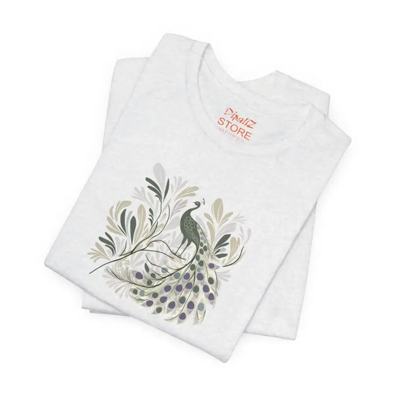 Floral Peacock Unisex Tee - Soft Cotton Quality Print - DipaliZ