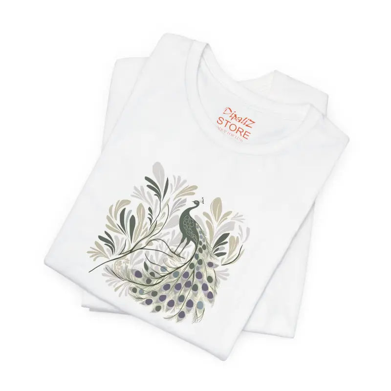 Floral Peacock Unisex Tee - Soft Cotton Quality Print - DipaliZ