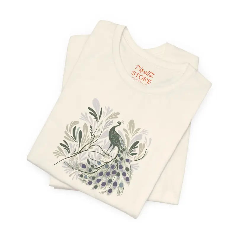 Floral Peacock Unisex Tee - Soft Cotton Quality Print - DipaliZ