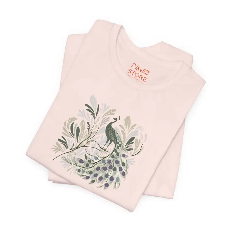 Floral Peacock Unisex Tee - Soft Cotton Quality Print - DipaliZ