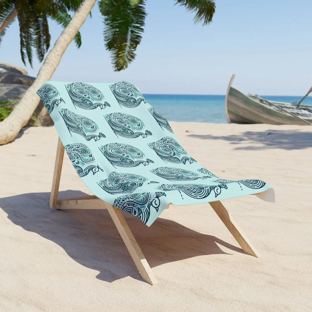 Peacock Pattern Beach Towel - Luxe and Absorbent - DipaliZ