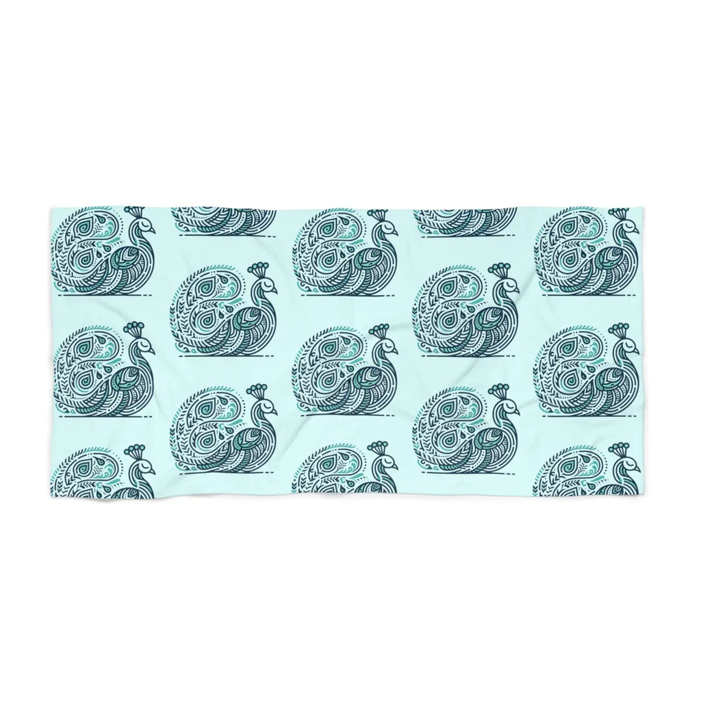 Peacock Pattern Beach Towel - Luxe and Absorbent - DipaliZ