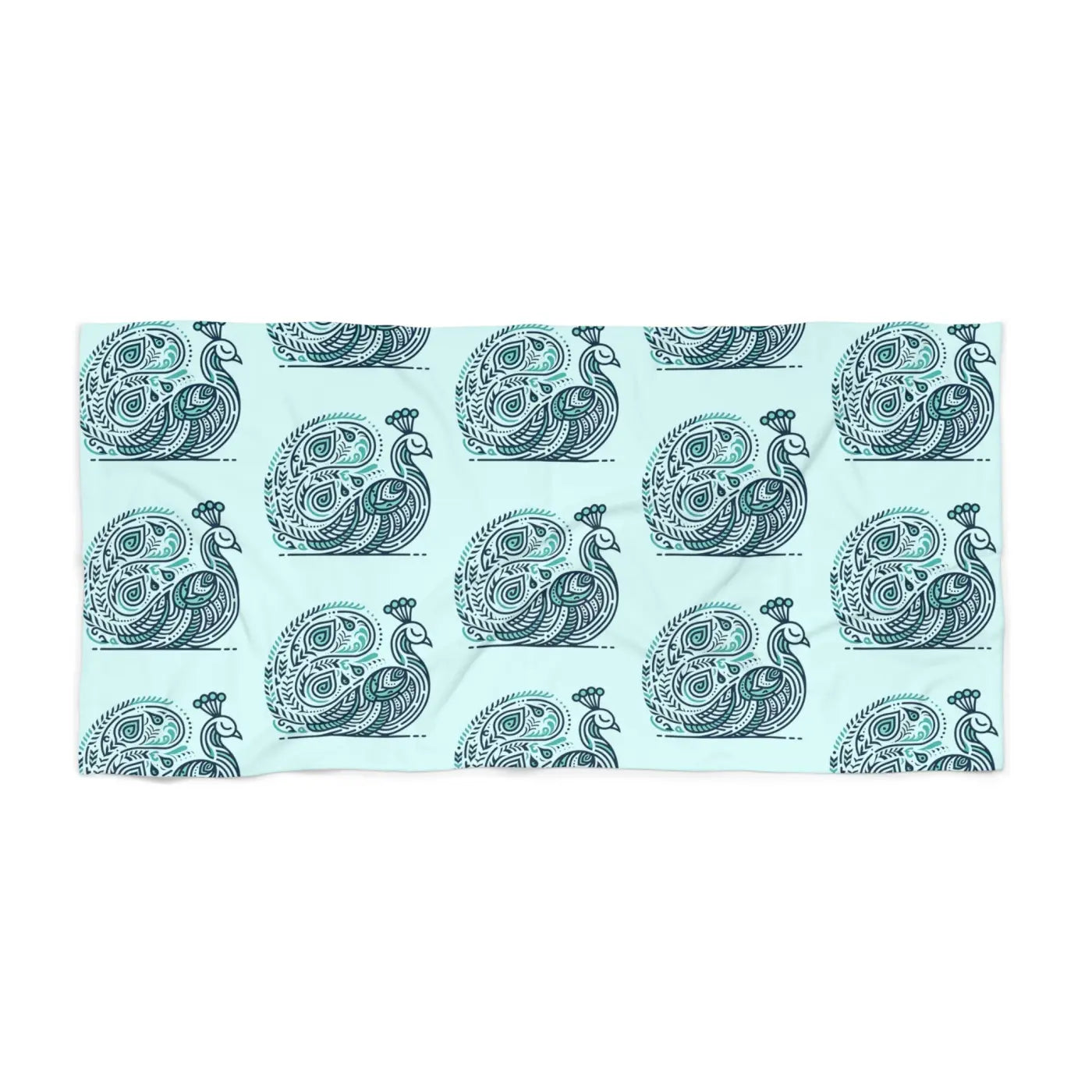 Peacock Pattern Beach Towel - Luxe and Absorbent - DipaliZ