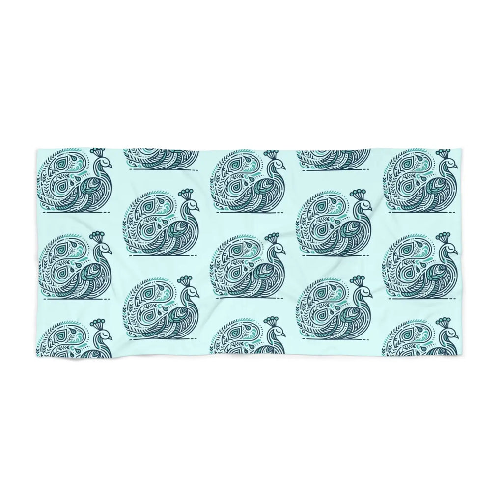 Peacock Pattern Beach Towel - Luxe and Absorbent - DipaliZ
