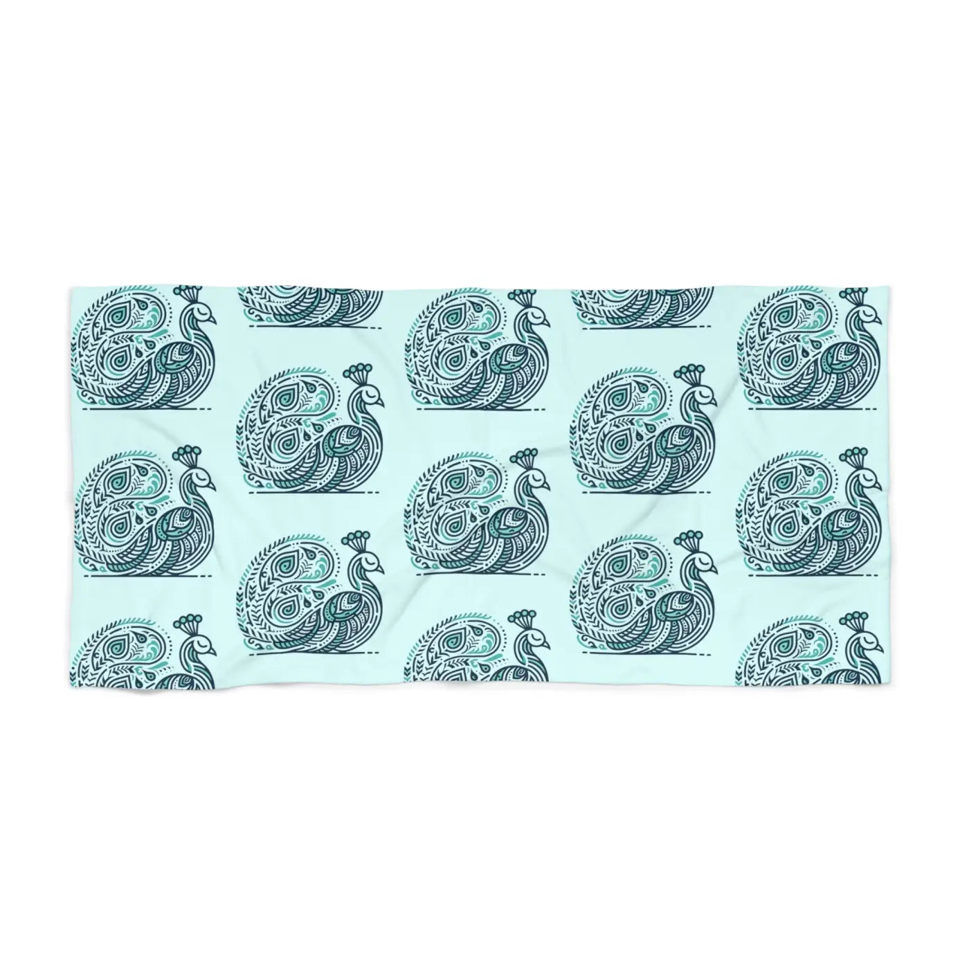 Peacock Pattern Beach Towel - Luxe and Absorbent - DipaliZ
