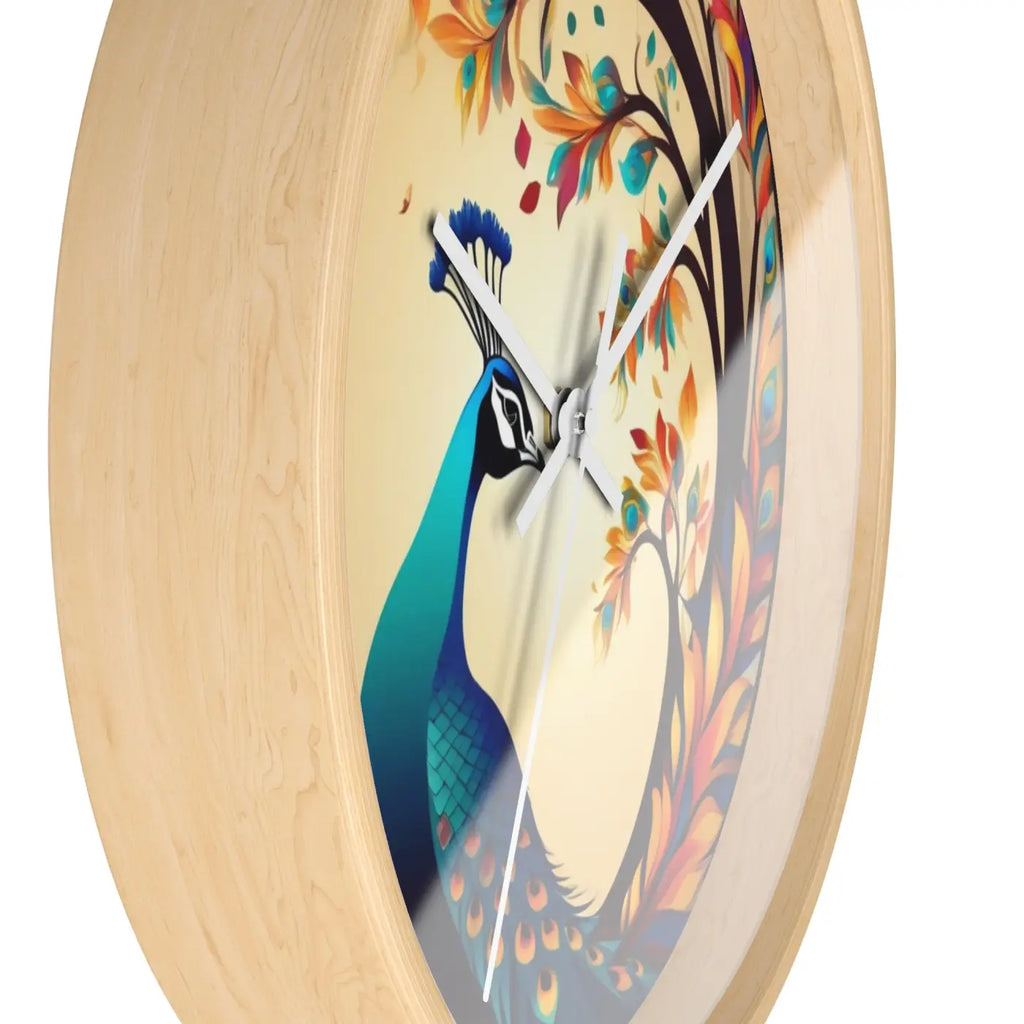Peacock Wall Clock - Silent Statement Piece for Home - DipaliZ