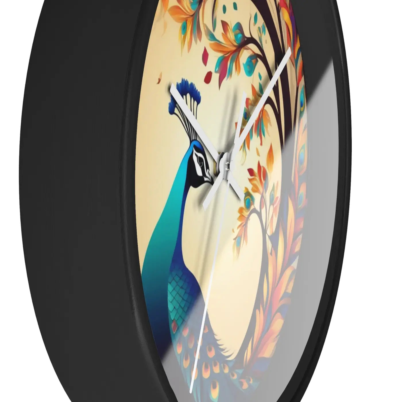 Peacock Wall Clock - Silent Statement Piece for Home - DipaliZ
