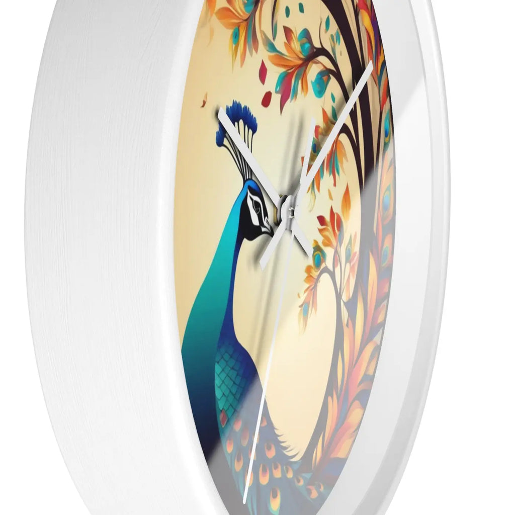 Peacock Wall Clock - Silent Statement Piece for Home - DipaliZ