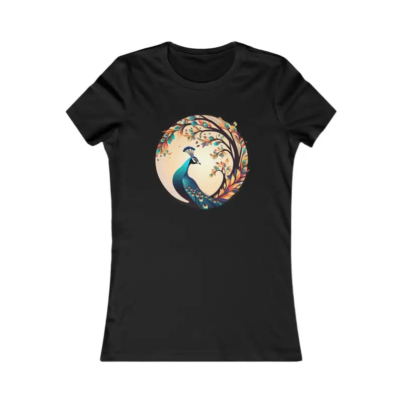 Favorite Fit Feminine Peacock Tee for Stylish Ladies - DipaliZ