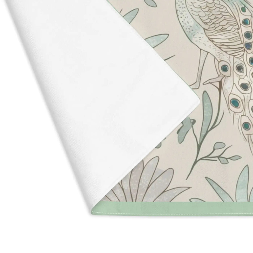 Peacock Placemats - Vibrant Cotton Nature Design - DipaliZ