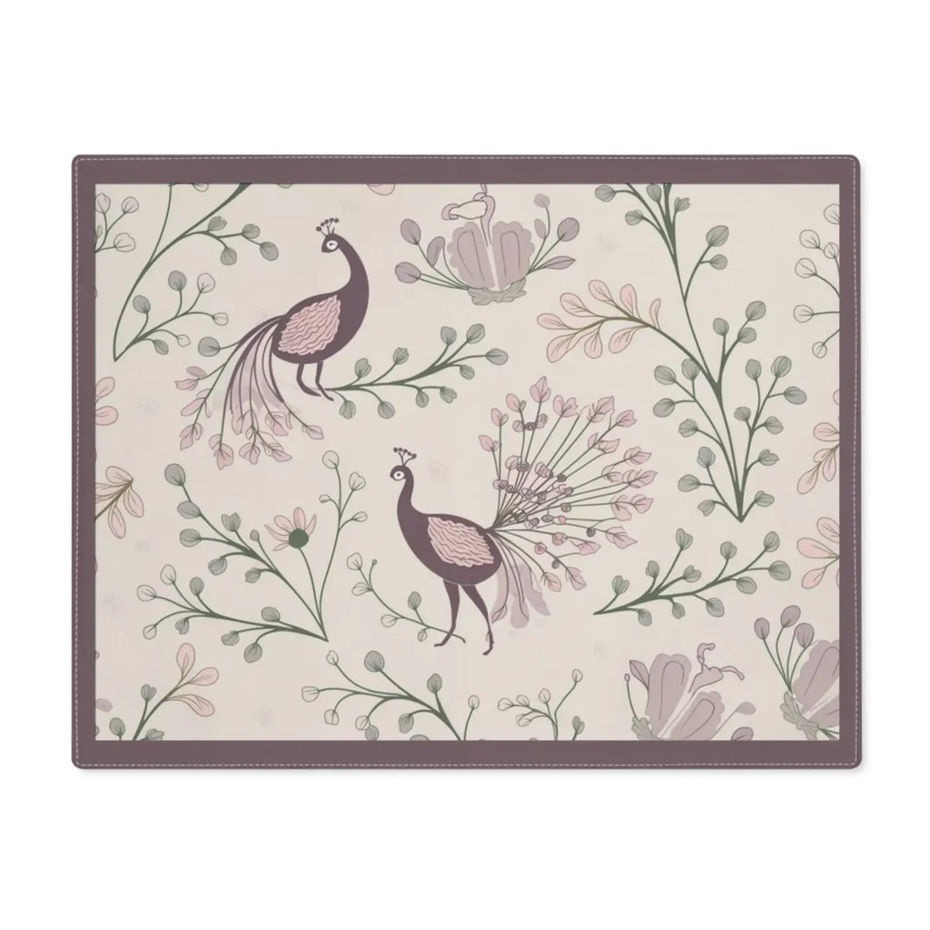 Peacock Cotton Placemat - Vibrant Dining Table Decor - DipaliZ