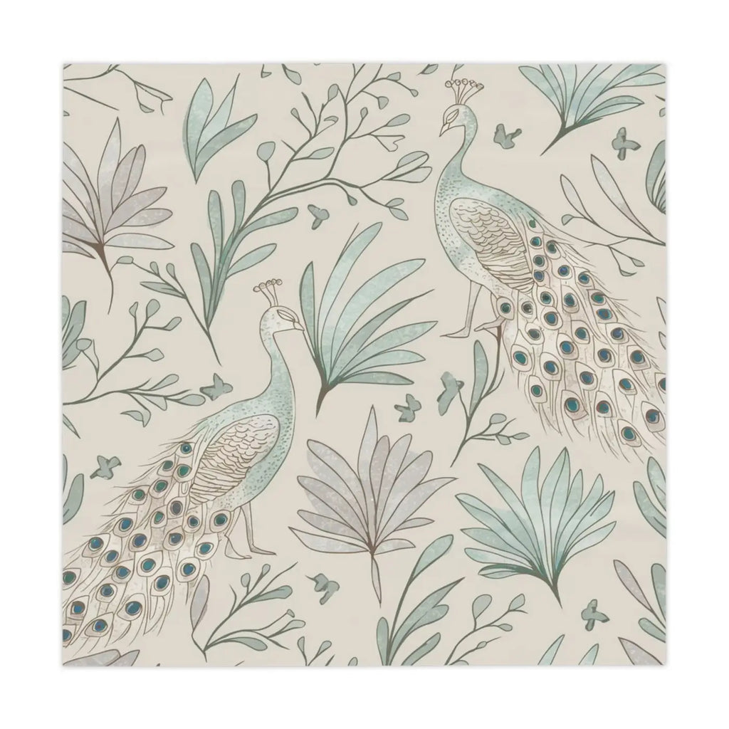 Peacock Tablecloth - Pastel Pattern Polyester - DipaliZ