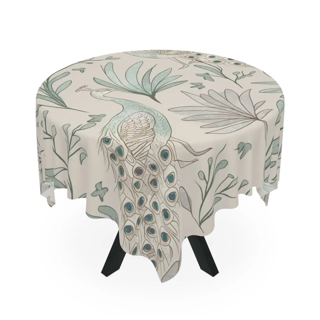 Peacock Tablecloth - Pastel Pattern Polyester - DipaliZ