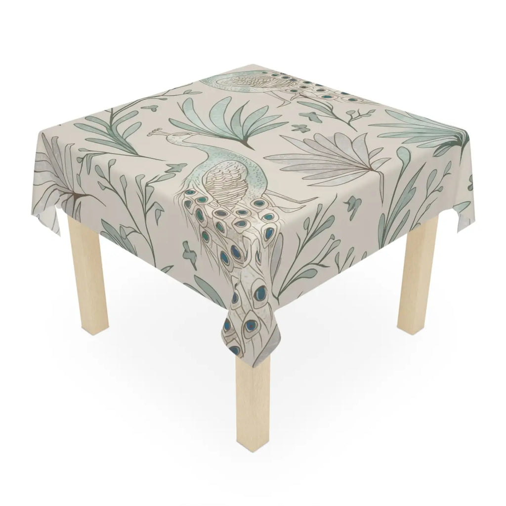 Peacock Tablecloth - Pastel Pattern Polyester - DipaliZ