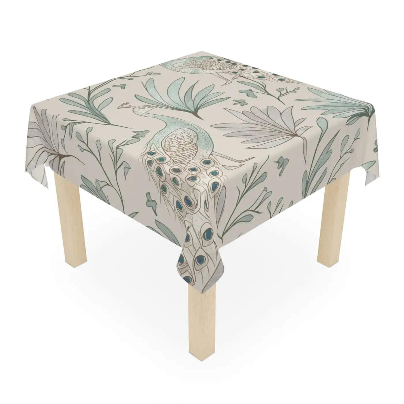 Peacock Tablecloth - Pastel Pattern Polyester - DipaliZ