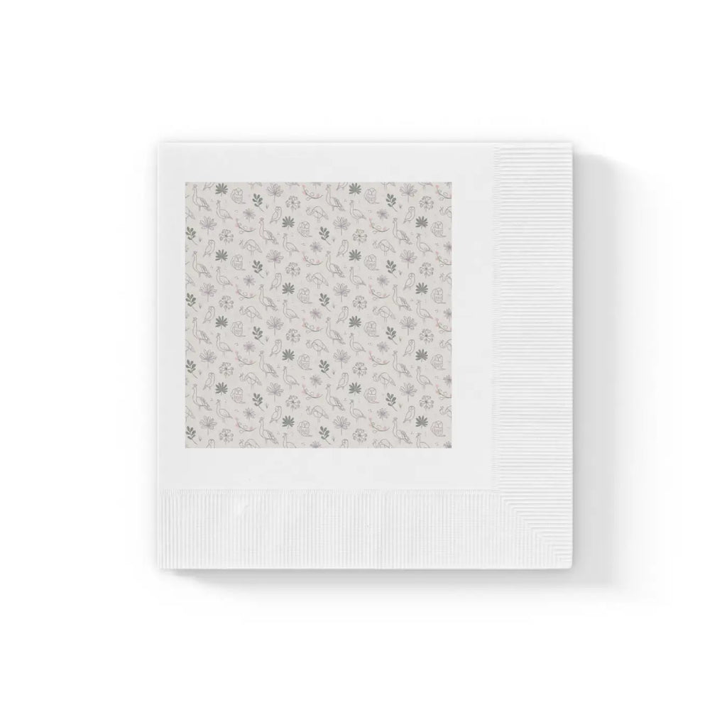 Luxurious Napkin Sets - Peacock and Owls Design - DipaliZ