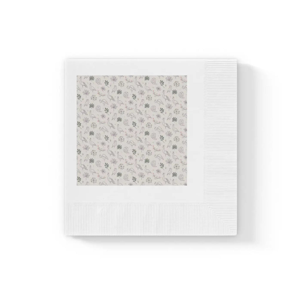 Luxurious Napkin Sets - Peacock and Owls Design - DipaliZ