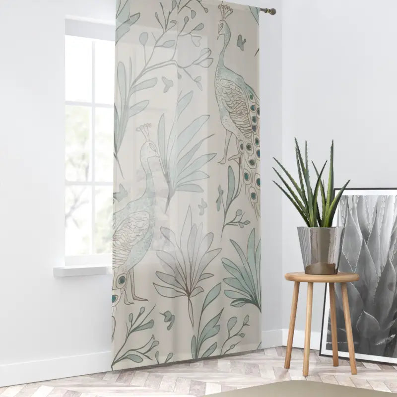 Peacoks Window Curtains - Semi Transparent Fabric - DipaliZ