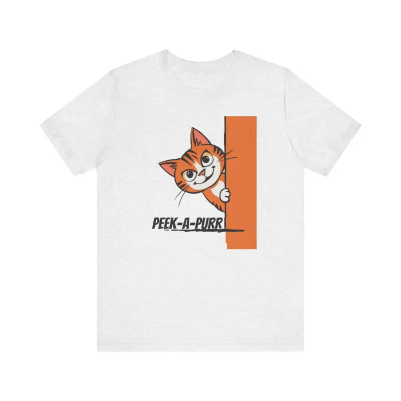Cat Jersey Short Sleeve Tee - Peek A Purr Design - DipaliZ