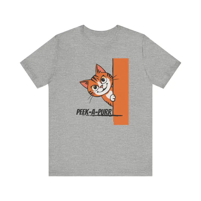 Cat Jersey Short Sleeve Tee - Peek A Purr Design - DipaliZ