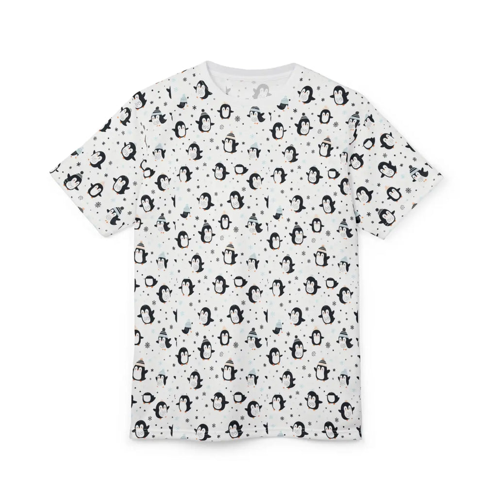 Unisex Cut and Sew Tee - Penguin Design Eco-Friendly - DipaliZ