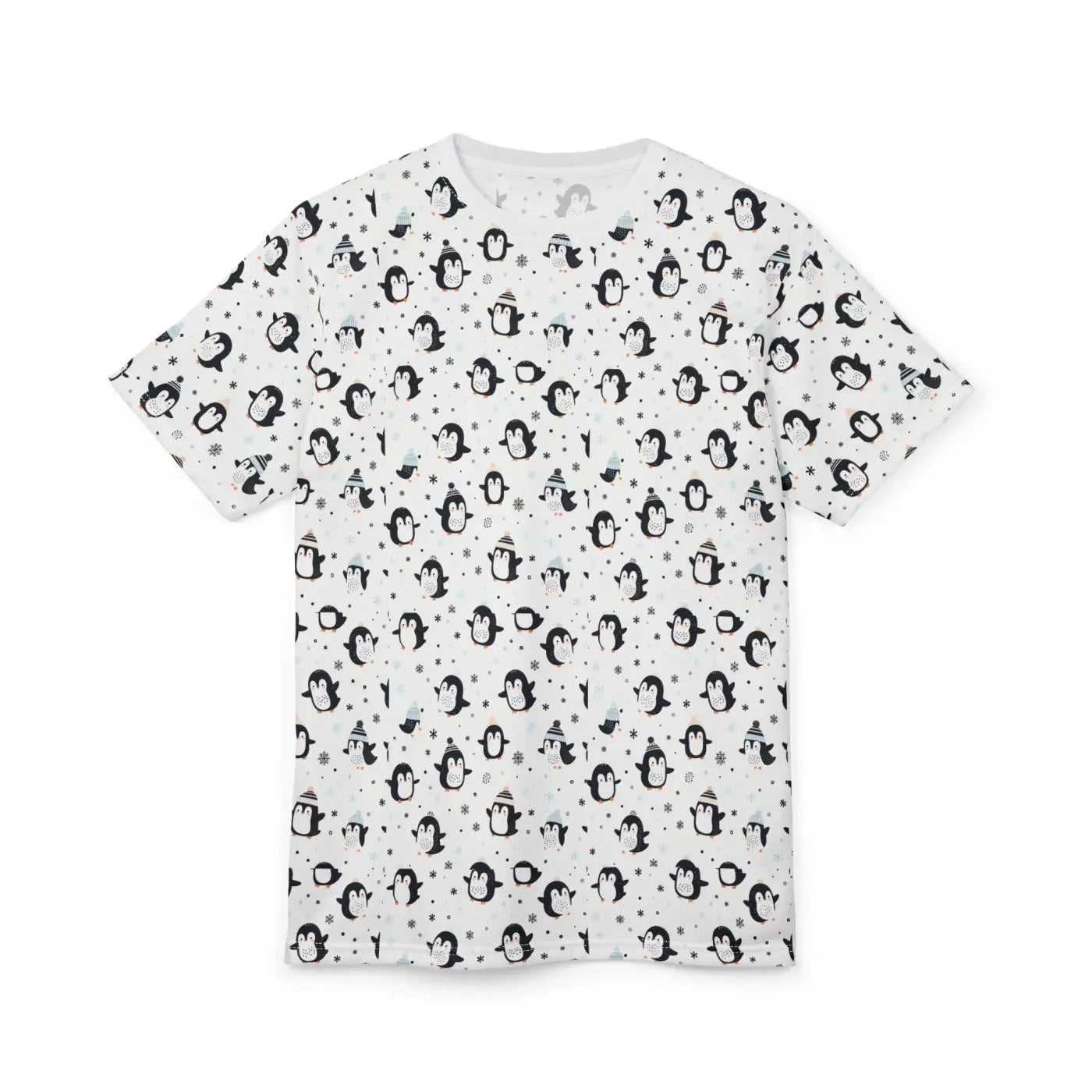 Unisex Cut and Sew Tee - Penguin Design Eco-Friendly - DipaliZ