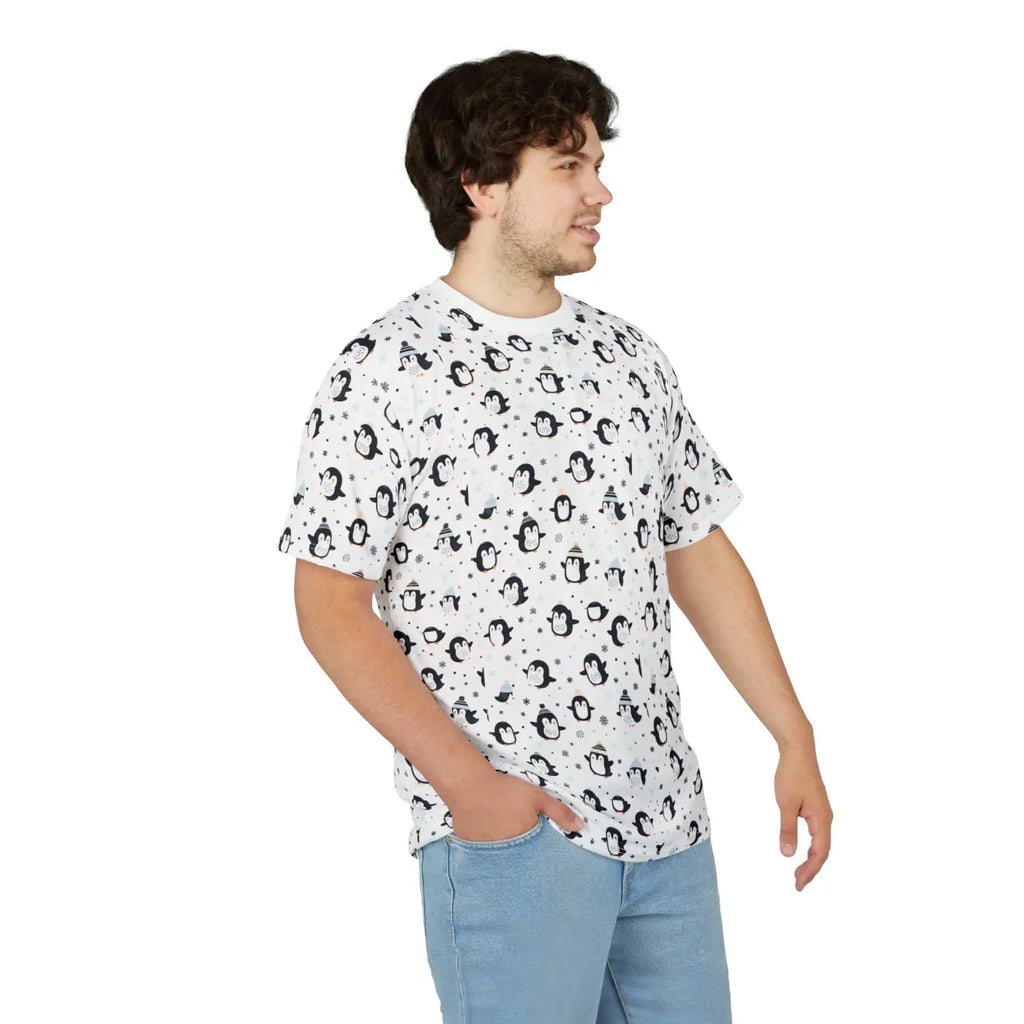 Unisex Cut and Sew Tee - Penguin Design Eco-Friendly - DipaliZ