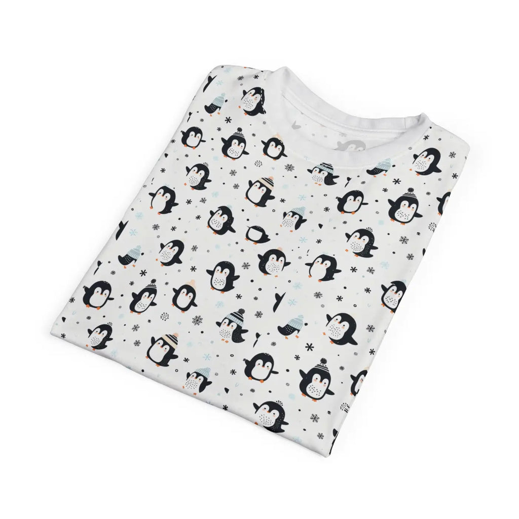 Unisex Cut and Sew Tee - Penguin Design Eco-Friendly - DipaliZ