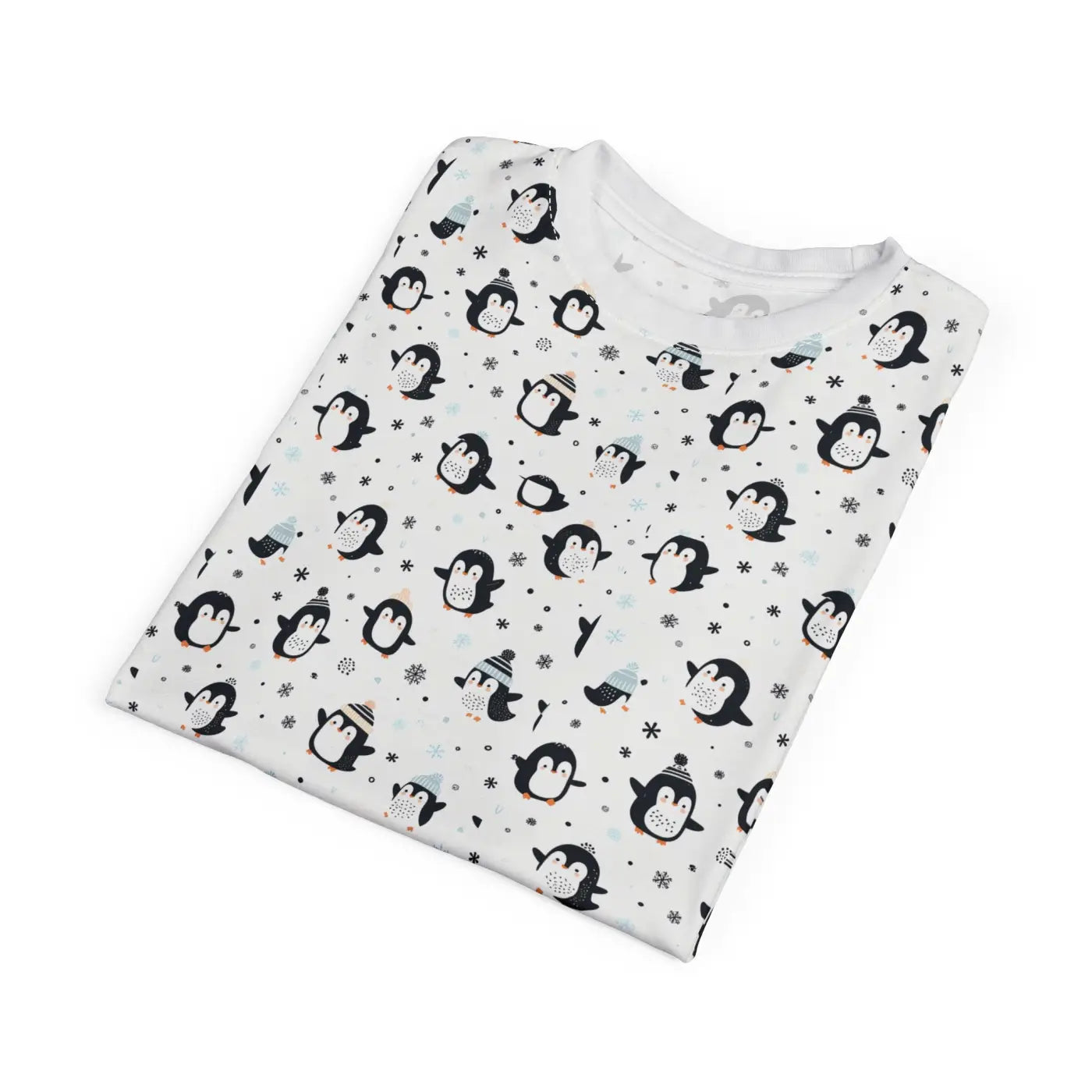 Unisex Cut and Sew Tee - Penguin Design Eco-Friendly - DipaliZ
