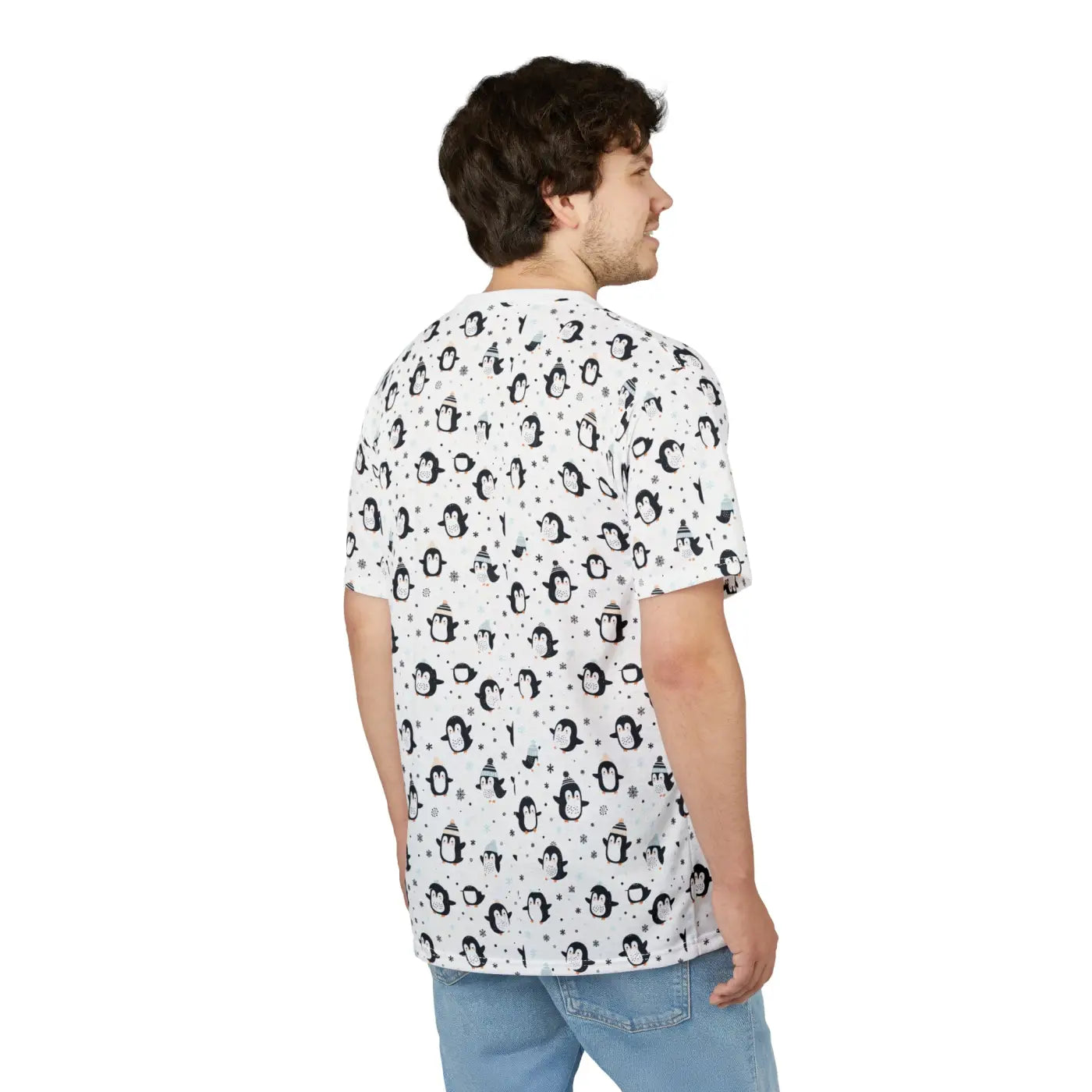 Unisex Cut and Sew Tee - Penguin Design Eco-Friendly - DipaliZ